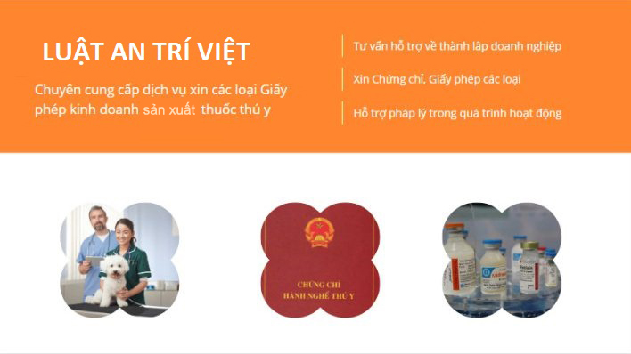 Dịch vụ tư vấn Giấy phép sản xuất thuốc thú y của Luật An Trí Việt