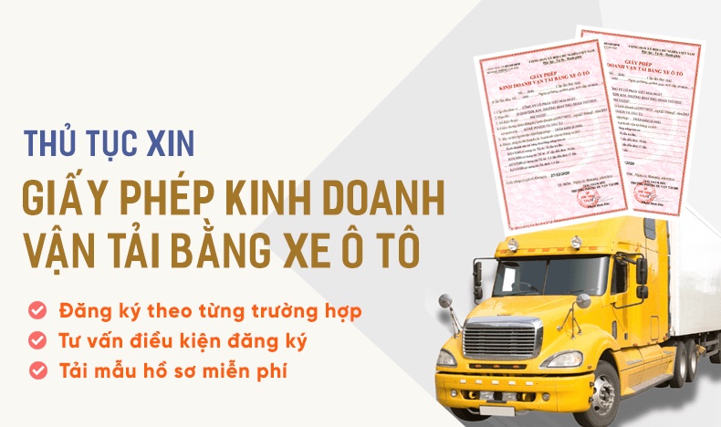 Dịch vụ tư vấn giấy phép kinh doanh vận tải bằng xe ô tô