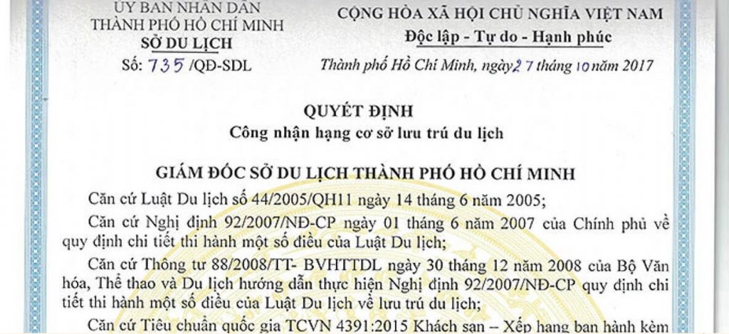 Giấy phép kinh doanh dịch vụ lưu trú là gì